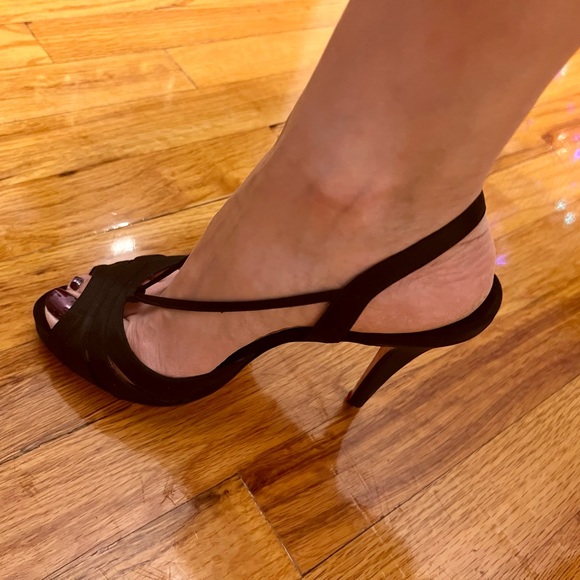 Christian Louboutin Activa Black Satin Sandals - Picture 11 of 13